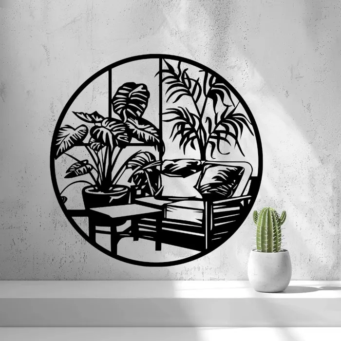 2D Cozy Living Room Wall Art