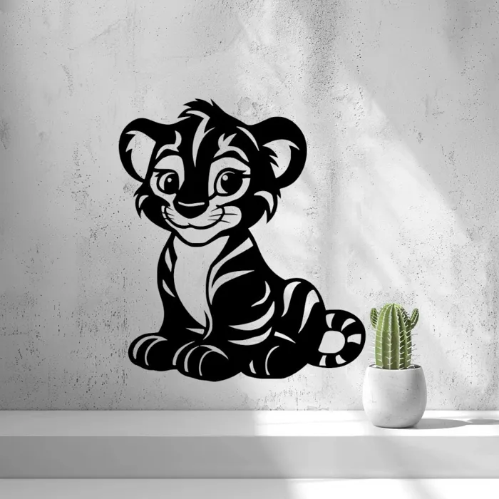 2D Baby Tiger Wall Art