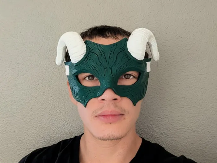 Faun Mask | Wearable Horned Forest Creature Mask