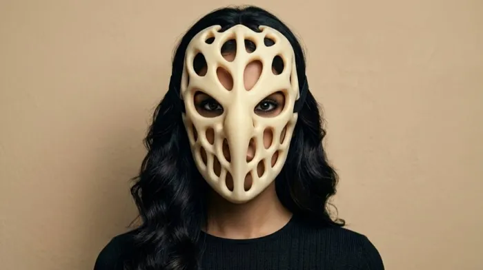 Voronoi Mask | Organic Hollow Wearable Mask