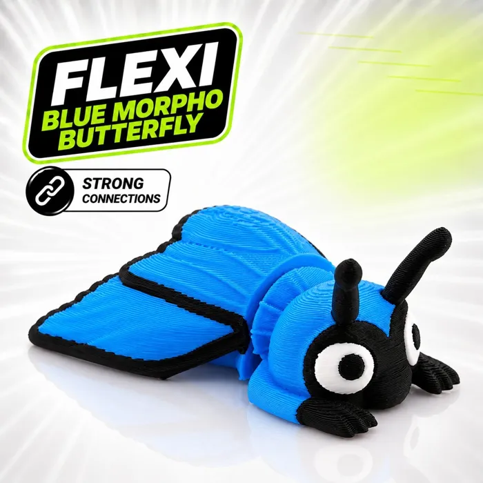 Flexi Blue Morpho Butterfly Toy