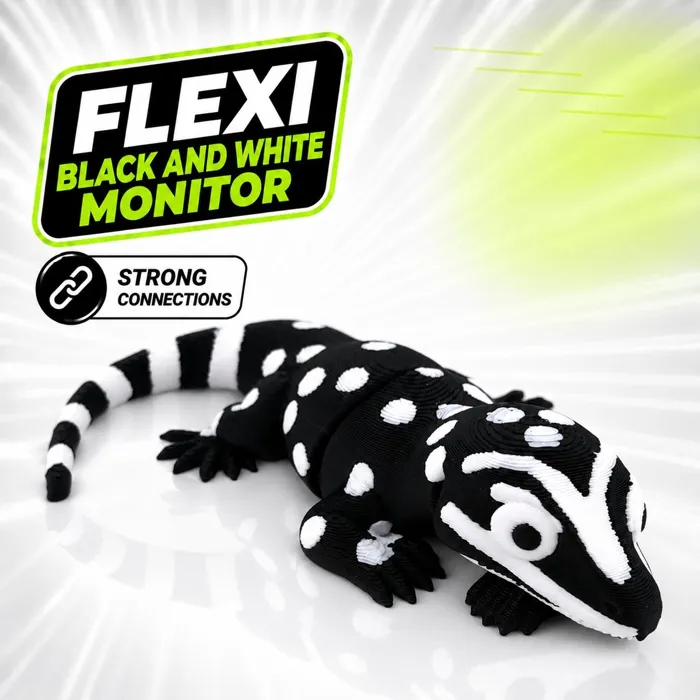Flexi Black and White Monitor Toy