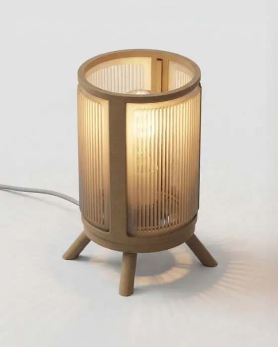 Cylindrical Window Blinds Lamp