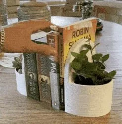 Bookend Planter With Water Reservoir