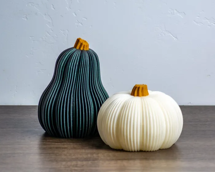 Modern Ribbed Pumpkin Fall Decor