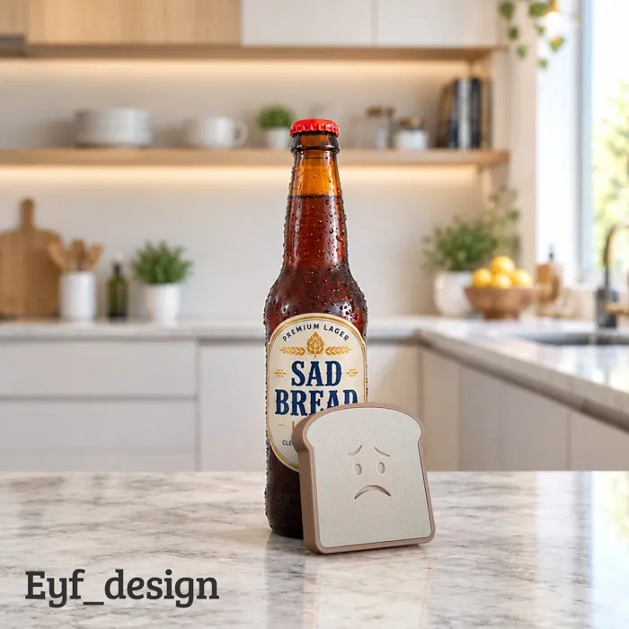 Sad Bread Bottle Opener