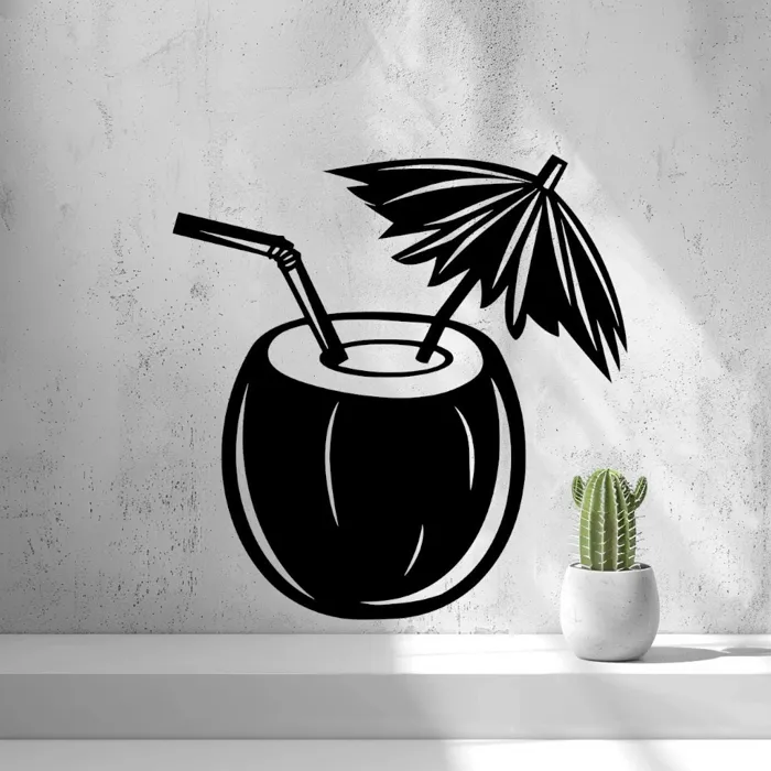 2D Coconut Cocktail Wall Art