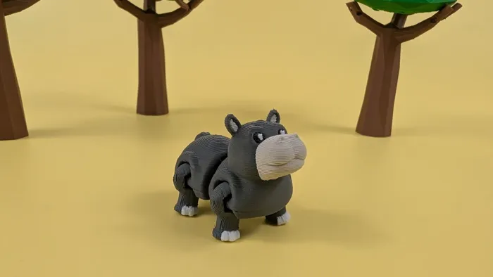 Hippo - Articulated Keychain Figure