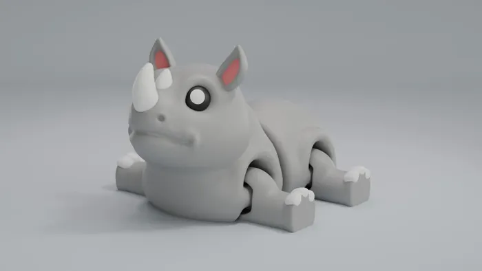Rhino - Articulated Keychain Figure