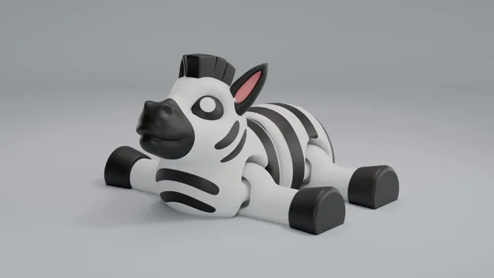 Zebra - Articulated Keychain Figure