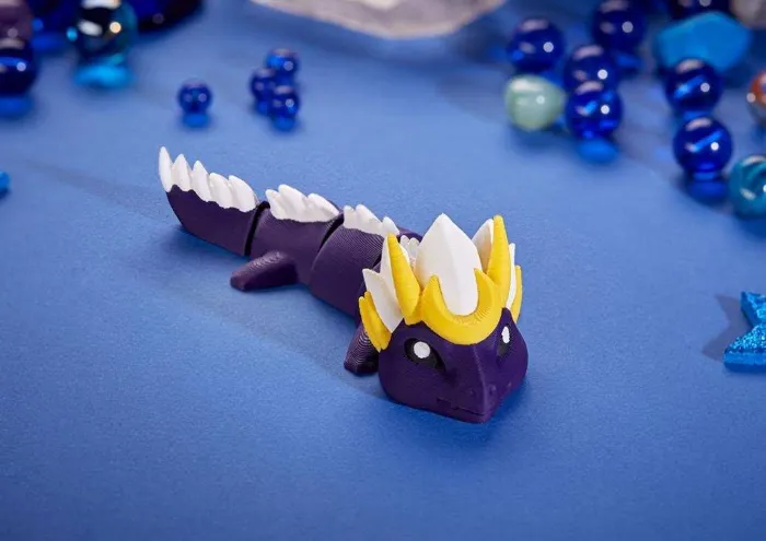 Moon Dragon - Articulated Keychain Figure