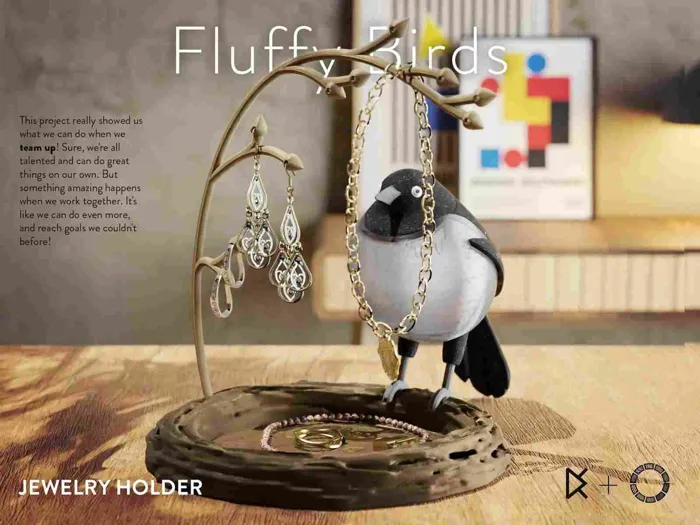 Fluffy Birds - Jewelry Holder