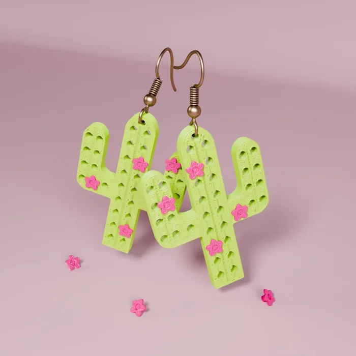 Flowered - Cactus Earings