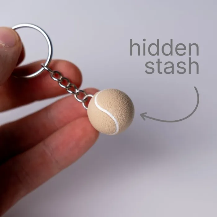 Tennis Ball Keychain - Hidden Stash