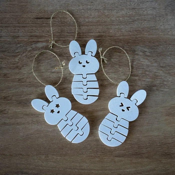 FlexiBuns | Easter Triple-Smile Flexible Bunny Bundle Keychains