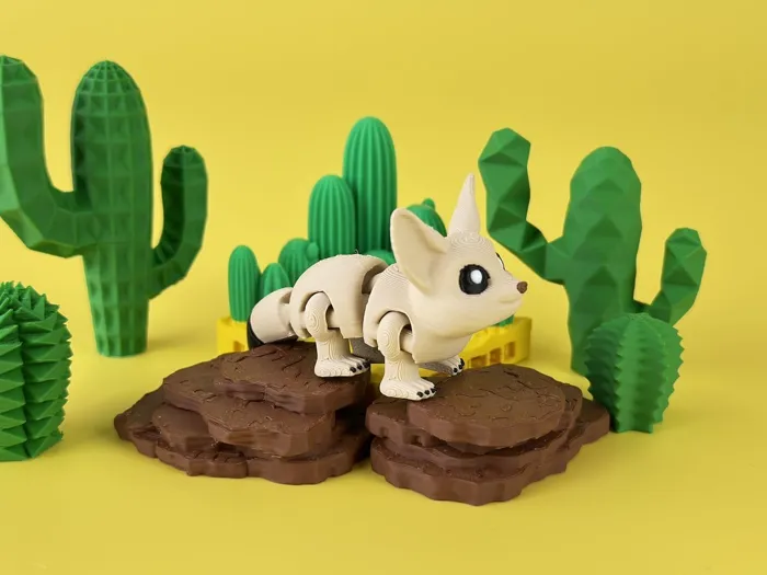 Desert Fennec Fox - Articulated Flexi Figure