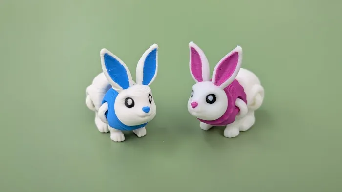 Easter Bunny Boy & Girl - Articulated Easter Figure