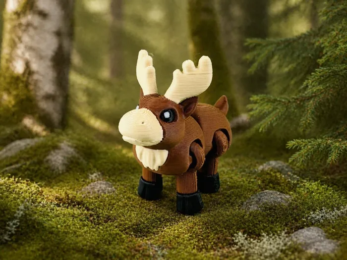 Moose - Articulated Keychain Figure | Flexi Print-in- Place