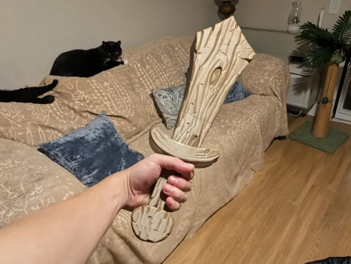 Cartoony Wooden Sword Prop