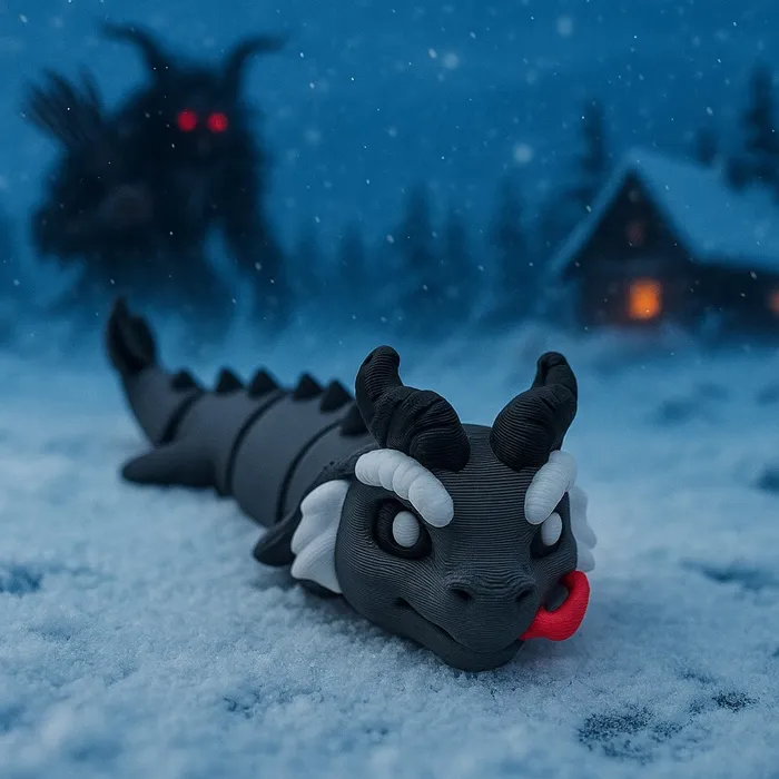 Krampus Dragon - Articulated Figure Keychain