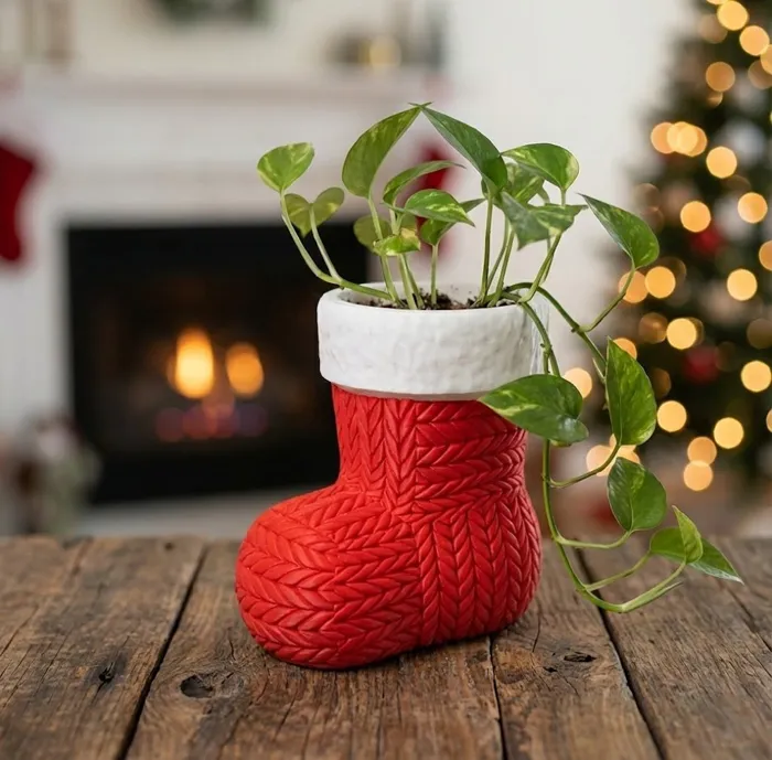 Stocking Planter - Christmas
