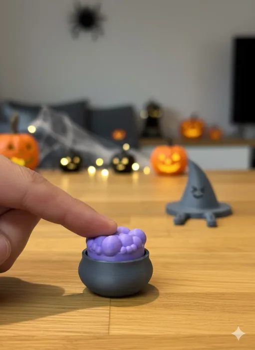 Booflex Ii - Cauldron Clicker Fidget Toy - Halloween Decoration