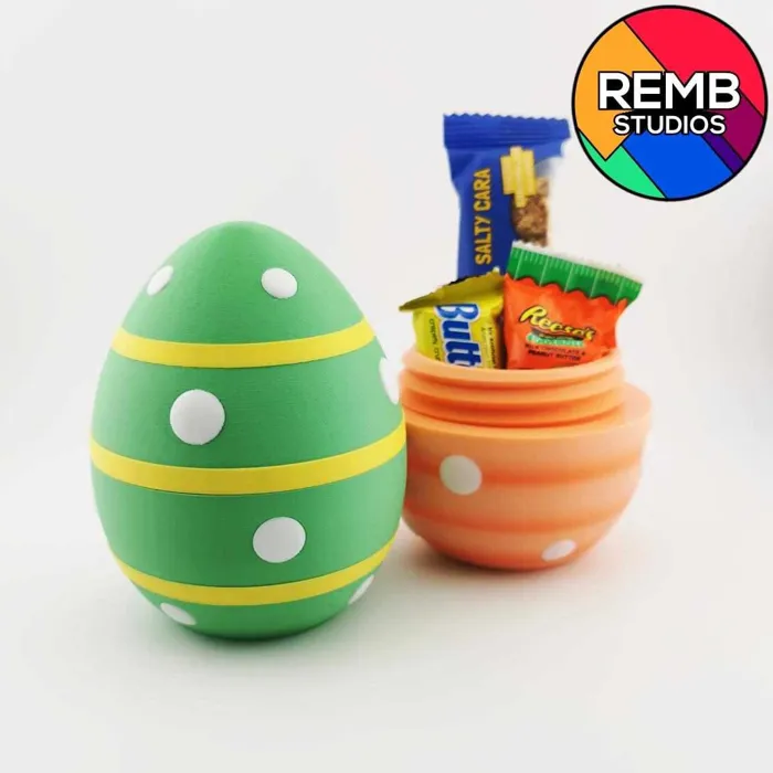 Easter Egg Container With Twist Lock - Dots & Lines