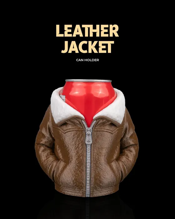 Leather Jacket - Can Holder