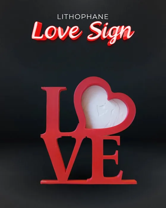 Lithophane Love Sign