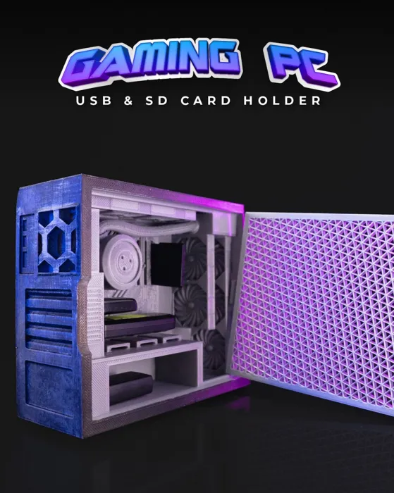 Gaming PC USB & SD Card Holder