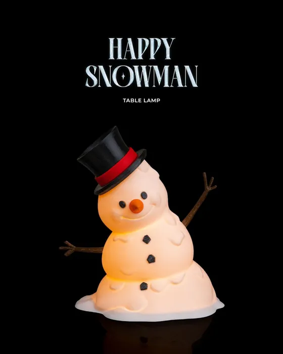 Happy Snowman - Table Lamp