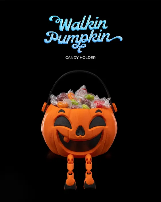 Walkin Pumpkin Candy Holder