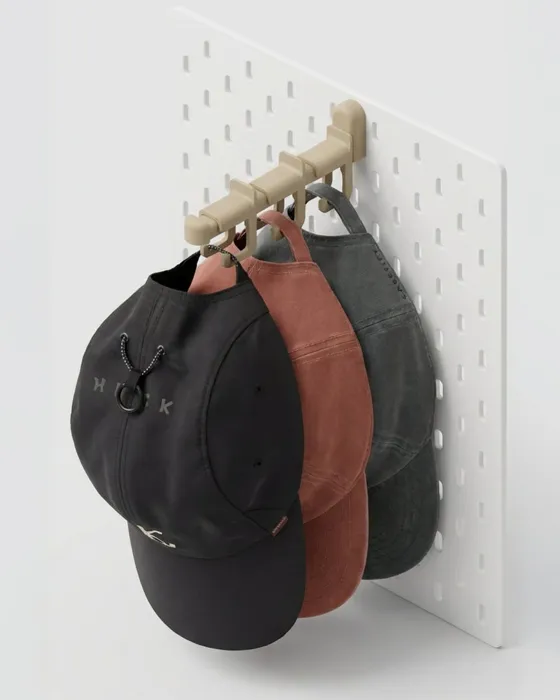 IKEA SKADIS Sliding Hanger | 3D Printed Pegboard Hat & Bag Organizer (2 Sizes)