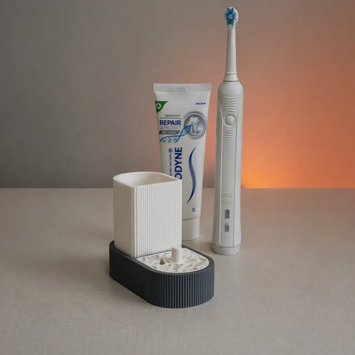 DrainIt | Anti-Mold Electric Toothbrush & Toothpaste Station